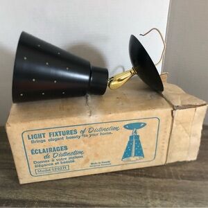 Vtg MCM Atomic Cone Shaped Wall Mount Light Sconce
